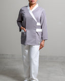 Simple Chic | Double Belt | Light Grey.Offwhite